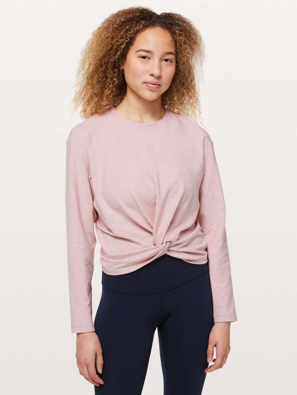 Lululemon Tuck & Gather Pullover Heathered Mod Faint Coral
